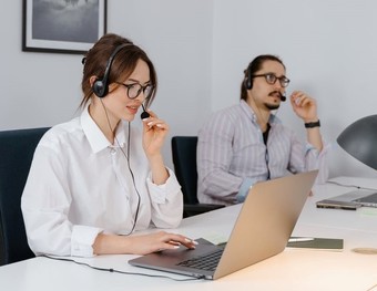 people working